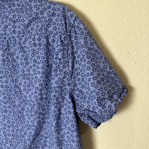 HERITAGE REPORT COLLECTION Floral Short Sleeve Button Down Size Large Slim Fit - Picture 8 of 11